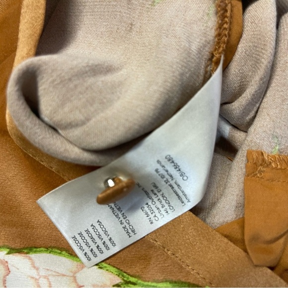 Maeve x Anthropologie Floral Satin Tie Shorts In Brown Women's Size US 2 - Picture 4 of 7